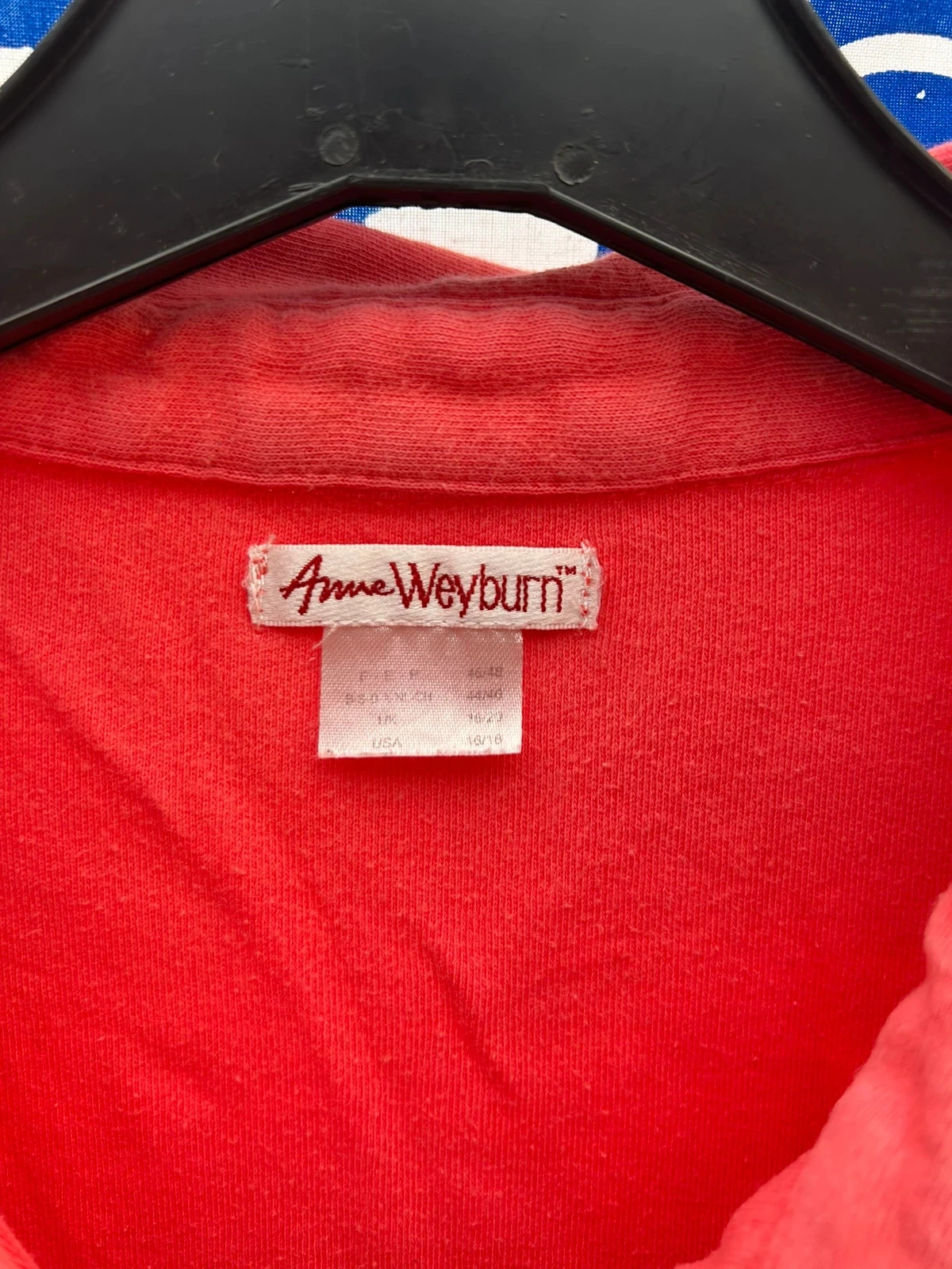 Camiseta de mangas compridas 48/4XL Anne Weyburn fúcsia rosa algodão em bom estado – photo 2